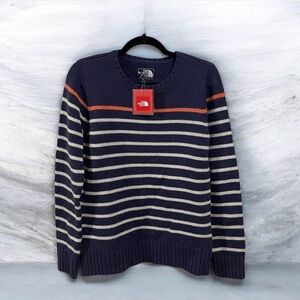 The North Face Striped Crew Neck Sweater Women’s Size Medium NWT